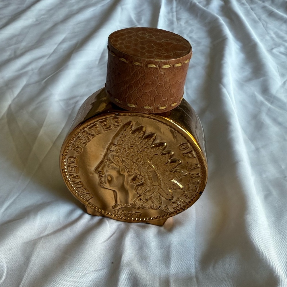 Vintage Avon Indian Head Penny Tribute Decanter